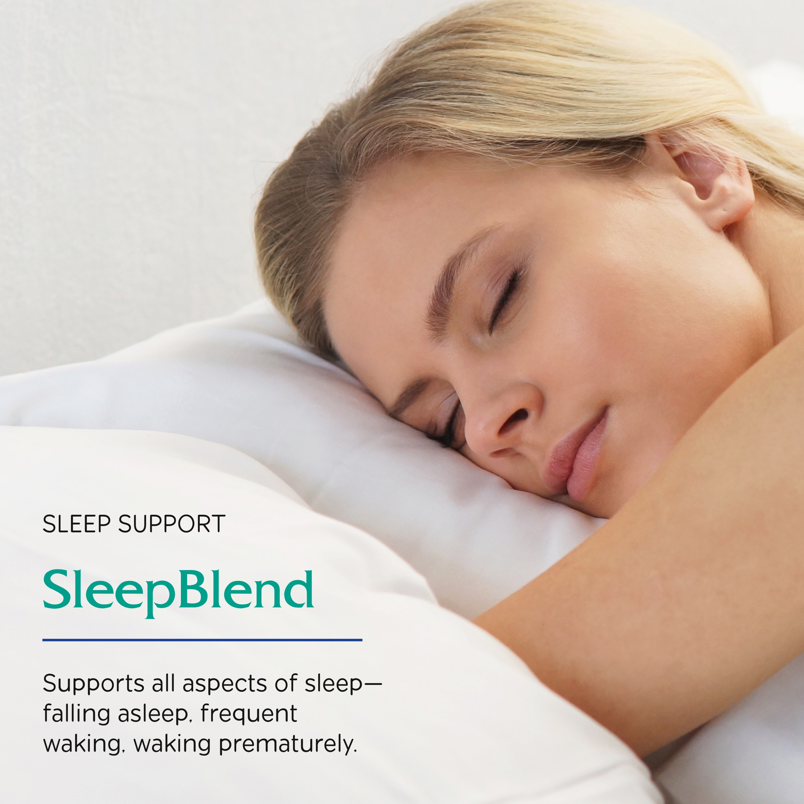 Vitanica Sleepblend, Non Habit Forming Sleep Support Supplement, with Melatonin, Valerian Root, Passionflower and Hops, Vegan, 60 Capsules