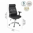 thumbnail image 2 of BBF Office 500 High Back Contemporary Faux Leather Executive Chair in Black, 2 of 10