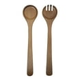 thumbnail image 5 of Gibson Home Laurelton 3 Piece Large 13" Acacia Wood Salad Serving Bowl Set w/ 2 Serving Tools, 5 of 11