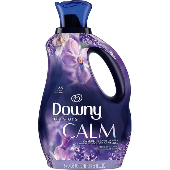 Downy Infusions Liquid Fabric Softener, Calm, Lavender & Vanilla Bean, 56 fl oz