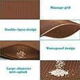 thumbnail image 6 of Kaxionage Cleaning Pads for Cat Litter Box, 30" X 24" Litter Box Mat,Honeycomb Double Layer Trapping Litter Mat Design,Waterproof Urine Proof Kitty Litter Mat,Easy Clean Scatter Control (Brown), 6 of 7