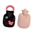 thumbnail image 3 of Bolsa de agua caliente con tapa, práctica, reutilizable, portátil, , para calentar las manos en dormitorio, invierno y frío del hogar. Negro, 3 of 10