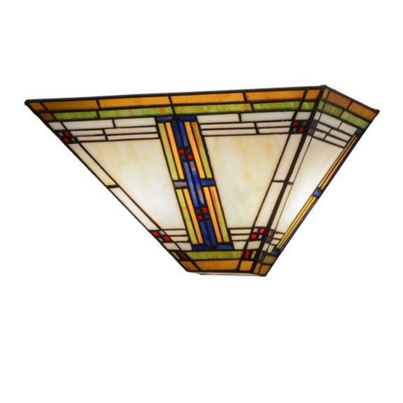 Meyda Tiffany - 144967 - Two Light Wall Sconce - Nevada - White Amber Green Blue