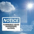 thumbnail image 5 of (2 Pack) Flammable Liquid Isopropanol Alcohol OSHA Notice Sign, 5 of 6