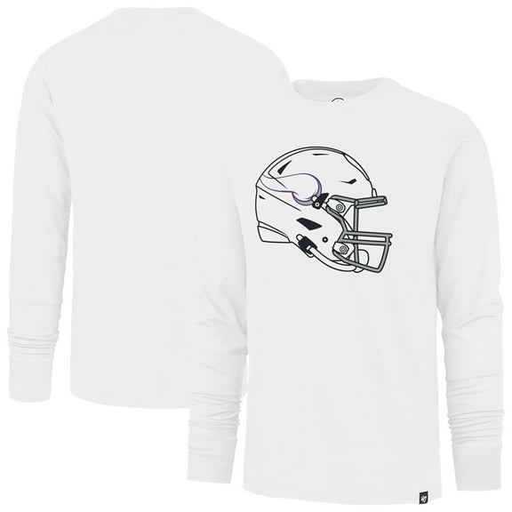 Men's-'47 White Minnesota Vikings Imprint Long Sleeve T-Shirt