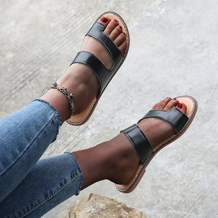 

Zanvin Womens Sandals Clearance Women s Ladies Fashion Casual Sandals Flip Flops Shoes Outdoor Flat Heels Beach Slippers Black 40
