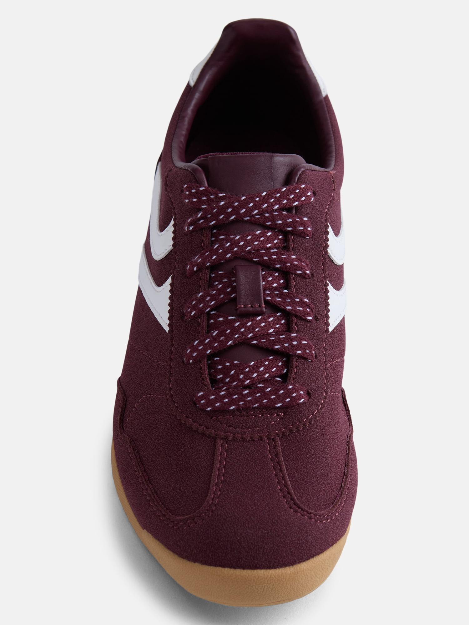 No Boundaries Women's Faux Leather and Suede Retro Inspired Lace Up Sneakers