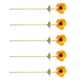 thumbnail image 1 of Rama de seda de anémona artificial Toystoory 5 piezas Decoración oro, 1 of 6