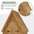 thumbnail image 5 of MCombo Waterproof Wooden Garden Storage Shed, 82.7" x 47.2" x 28.7", Natural, 5 of 7