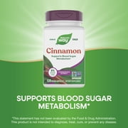 Natures Way Cinnamon Premium Extract Capsules, Supports Blood Sugar Metabolism*, Unisex, 120ct