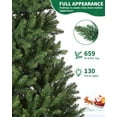 thumbnail image 5 of IDEALHOUSE, 9FT, Green Christmas Tree. Pre-Installed Multicolor Bulbs, Full Fraser Fir, Hinged Branches, Metal Stand. Indoor Holiday Decor for Home, Office, Entryway., 5 of 8