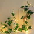 thumbnail image 5 of Realistic Artificial Green Leaf String Light, Battery-Operated, Clear Veins, Vibrant Color, Energy-Saving, Decorative Extra-Long Wedding Party, Artificial Green Leaf String Light, Party Supplies, 5 of 8