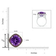 thumbnail image 4 of ANGARA Natural 8 Ct. Amethyst with Brown Diamond Halo Ring in 14K White Gold for Women (Ring Size: 3), 4 of 9