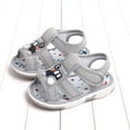 thumbnail image 2 of LNMQLPDBS Baby Summer Shoes with Cute Cartoon Car Closed Toe Outdoor Casual Summer First Walkers Shoes Non-Slip Breathable Beach Shoes Soft Sole Sandals for Baby Boys Going Out Grey 6-12 Months, 2 of 9