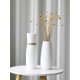 thumbnail image 5 of Jarrones de cerámica blancos, florero de cerámica moderno, florero decorativo para decoración del hogar, sala de estar, oficina, cocina, adorno de mesa (25,5 cm), 5 of 5