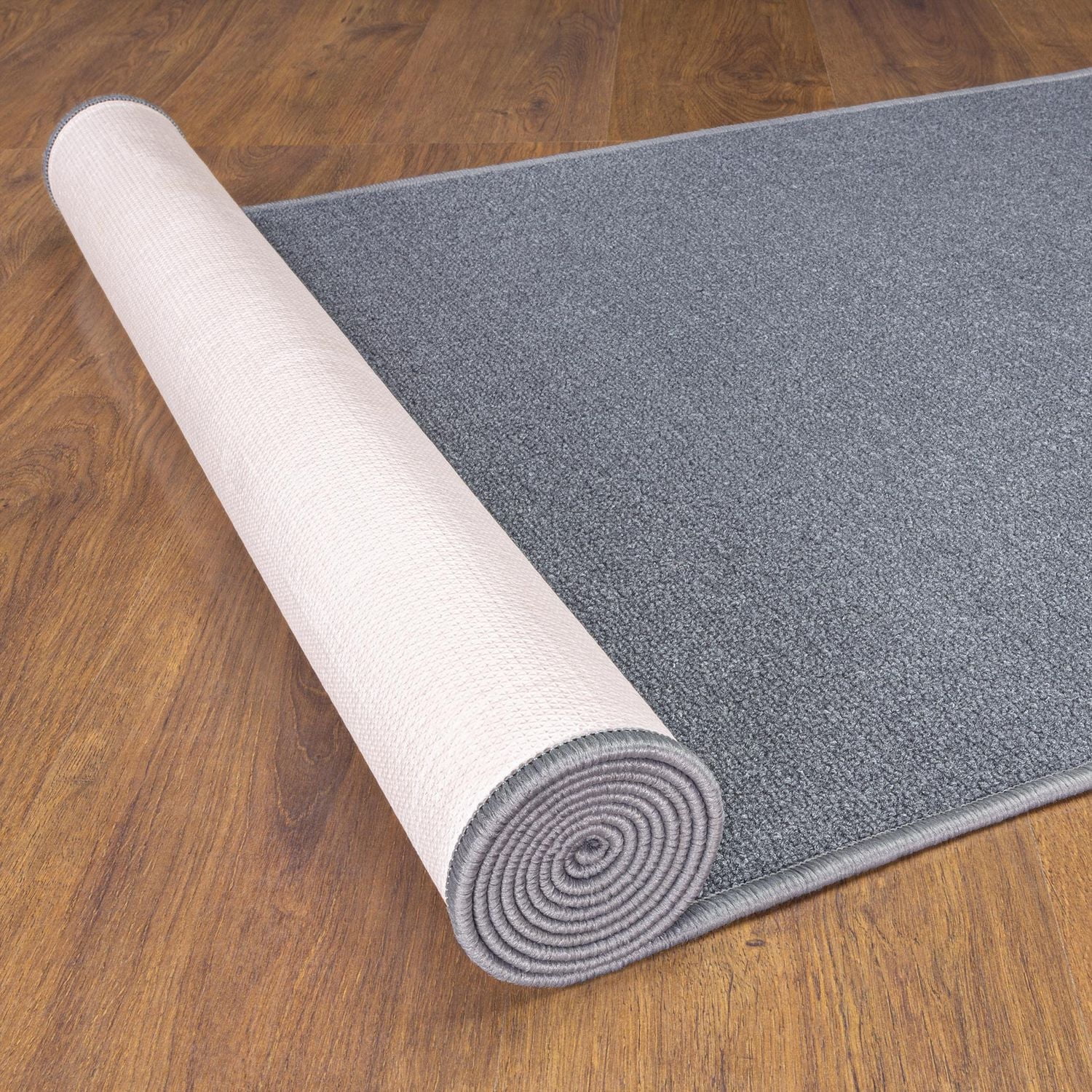 Tapis de couloir à motif de solide à sous-couche en caoutchouc de la collection Ottohome