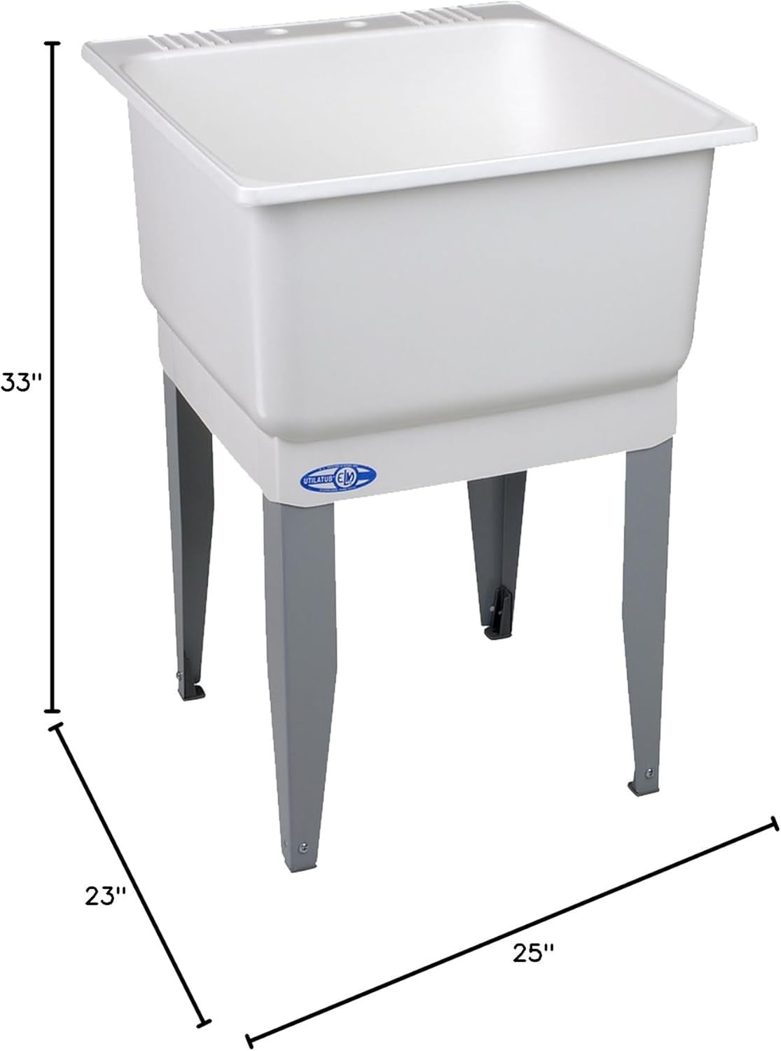 Mustee Utilatub Freestanding 23 in. Thermoplastic Laundry Sink/Utility Tub