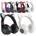 thumbnail image 3 of Bluelans recargable Cartoon CAT EAR shape inalámbrico Bluetooth compatible auriculares juego auriculares, 3 of 5