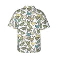 thumbnail image 3 of Balery Funny Chicken Print Men's Hawaiian Shirts Short Sleeve Beach Shirt Relaxed Fit Vacation Button Down Shirts-Small, 3 of 9
