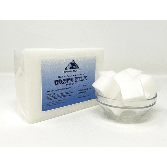 GOATS MILK GLYCERIN MELT & POUR SOAP BASE ORGANIC PURE by H&B OILS CENTER 2 LB