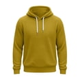 thumbnail image 3 of Ozmmyan Plus Size Mens Waffle Knit Hooded Long Sleeve Relaxed Fit Casual Pullover Hoodie Fall Winter, 3 of 8