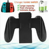 2Z Switch Joy-Con Charging Holder, Rechargeable Handle - Rechargeable 1000 Mah Lithium Ion Battery - Blue Status Led - Comfort Grip - For Nintendo Switch Joy Con Gamepad Controller