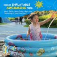 thumbnail image 2 of Kids Paddling Pool Inflatable Kiddie Pool 3 Ring Cycles 110cm x 30cm Swimming Pool Indoor&Outdoor Baby Toddler Water Game-Blue, 2 of 5