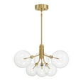 thumbnail image 3 of Meridian M100135NB 6-Light Chandelier in Natural Brass, 3 of 7