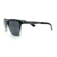 thumbnail image 6 of Mens Classic Rectangle Sporty Gentlemanly Plastic Fashion Sunglasses Black Clear - Black, 6 of 7
