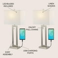 thumbnail image 3 of JONATHAN Y Sabrina 28.5" Vintage Industrial Iron LED Table Lamp with Pull-Chain and USB Charging Port, Nickel (Set of 2), JYL1126B-SET2, 3 of 10