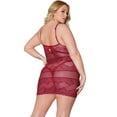 thumbnail image 3 of Coquette - 22311 - Chemise with Underwire Cups - MERLOT, 3 of 9