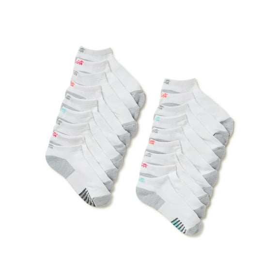 Avia Women's Pro-Tech Cushion Lowcut Socks, 18-Pack, Size 4-10