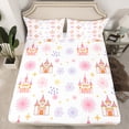 thumbnail image 2 of Homewish Kawaii Princess Castle Full Size Sheets 4-Piece for Teens Female Adults,Vintage Flowers Breathable Bed Sheets,Stars Print Lightweight Sheet Sets,Lightweight Room Decor, 2 of 7