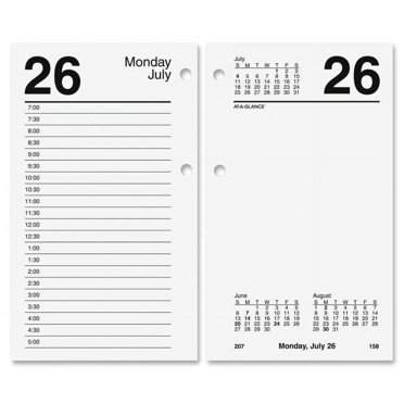 AT-A-GLANCE 2025 Calendario De Computadora Y Base, Semanalmente, 5-1/2 X 7 Pulgadas, Flip-A-Week (SW700X0025