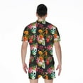 thumbnail image 2 of Blossom Flowers Skull Pattern Short Sleeve Men'S Rompers, Skull Lover Gifts Casual Summer Jumpsuits Outfit, 2 of 4
