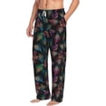 thumbnail image 2 of Daiia Feathers And Butterflies Men's Sleep Pant with Pockets and Drawstring,Pajama Pants-Large, 2 of 9
