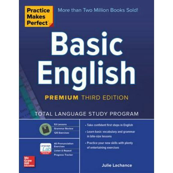 Pre-Owned Practice Makes Perfect: Basic English, Premium Third Edition (Paperback) 1260143724 9781260143720