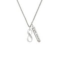 thumbnail image 2 of Delight Jewelry Silvertone Joshua 1:9 Infinity Sign Silvertone Live the Life You Have Imagined Bar Charm Necklace, 23", 2 of 4
