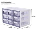 thumbnail image 5 of Set de 2 Organizadores Multiusos con 9 Cajones Gris Litem Sysmax Up System Multibox Mini | Compacto, Resistente y Ideal para Oficina, Hogar y Taller, 5 of 5