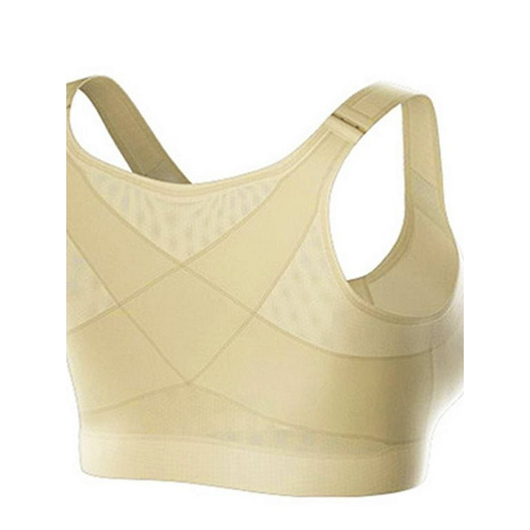 Women's Full Figure No Bounce Plus Size Camisole Wirefree Back Close Sports  Bra 