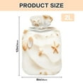 thumbnail image 3 of 2L Hot Water Bottle with Soft Velvet Cover PVC Hot Water Bag for Pain Relief Long-Lasting Warmth Small Shells and Starfish, 3 of 8