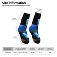 thumbnail image 6 of Uemuo Blue Viper Snake Pattern Women's Crew Socks, Soft Durable Breathable Moisture-Wicking with Odor Control Cotton socks, 6 of 9