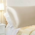thumbnail image 6 of PiccoCasa Luxury Satin Body Pillowcase Silky Long Pillowcase 20" x 54" Taupe, 6 of 8