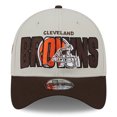 thumbnail image 2 of Men's New Era Stone/Brown Cleveland Browns 2023 NFL Draft 39THIRTY Flex Hat, 2 of 5