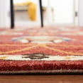 thumbnail image 4 of SAFAVIEH Micro-Loop Kasandra Medallion Area Rug, Rust/Blue, 5' x 5' Square, 4 of 10
