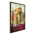 thumbnail image 2 of Kate and Laurel Sylvie Seattle Skyline Framed Canvas Art Print, 23" x 33", byAmber Leaders, 2 of 7