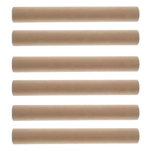 RENACLIPY 6-Pack Khaki Cardboard Tubes, Multipurpose Cylindrical Packaging Containers for Various Items