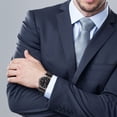 thumbnail image 5 of Reloj de cuarzo para hombre, con calendario, correa de lona, resistente, color negro, 5 of 5