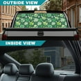 thumbnail image 5 of SEANATIVE St. Patrick's Day Pickup Truck Rear Window Decal See Through Graphic Sticker UV Protection Waterproof Easy Installation Universal Fit Automotive Decals, Green Shamrock Leaf Print, 5 of 7
