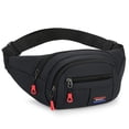 thumbnail image 1 of Riñonera  Bandolera Deportiva  Bandolera para Hombre Y Mujer  Mochila para Correr Y Fitness  Bandolera (107 Negro), 1 of 9